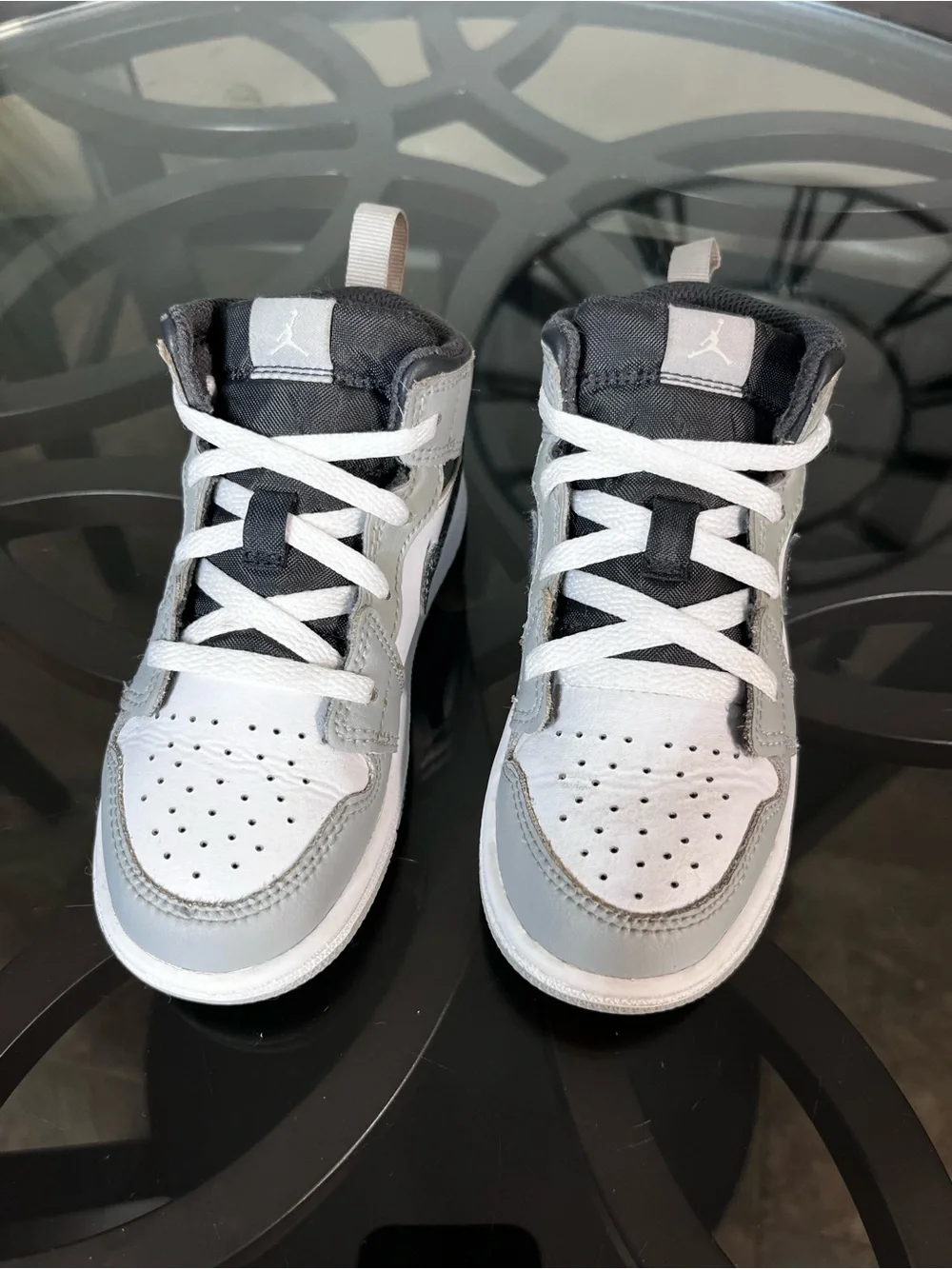 Nike Air Jordan 1 Mid Light Smoke Grey Toddler Size 9C